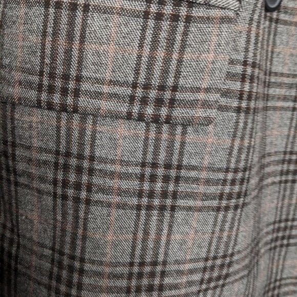 Free People Gray Tone Plaid Ashby Blazer Long Sleeve Double Breasted Size S - Picture 6 of 9